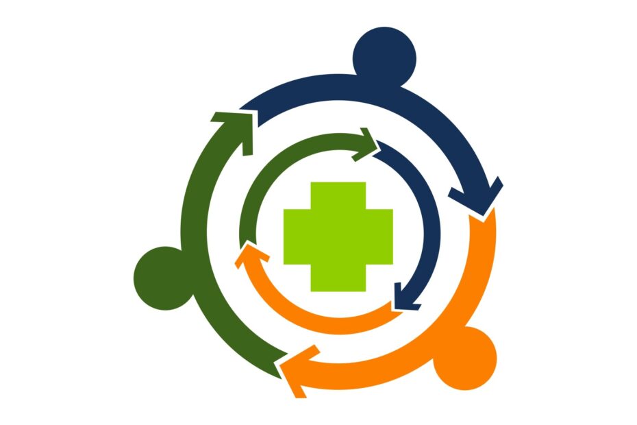 continuum of care concept image circles