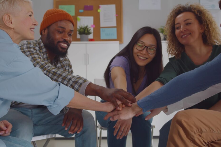 group of people attending addiction aftercare